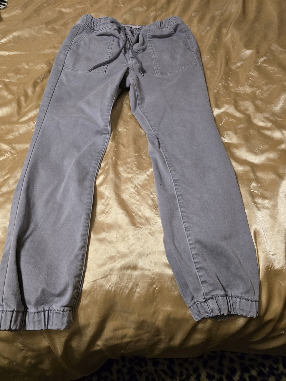 Women's Casual Drawstring Jogger Pants — Light Gray